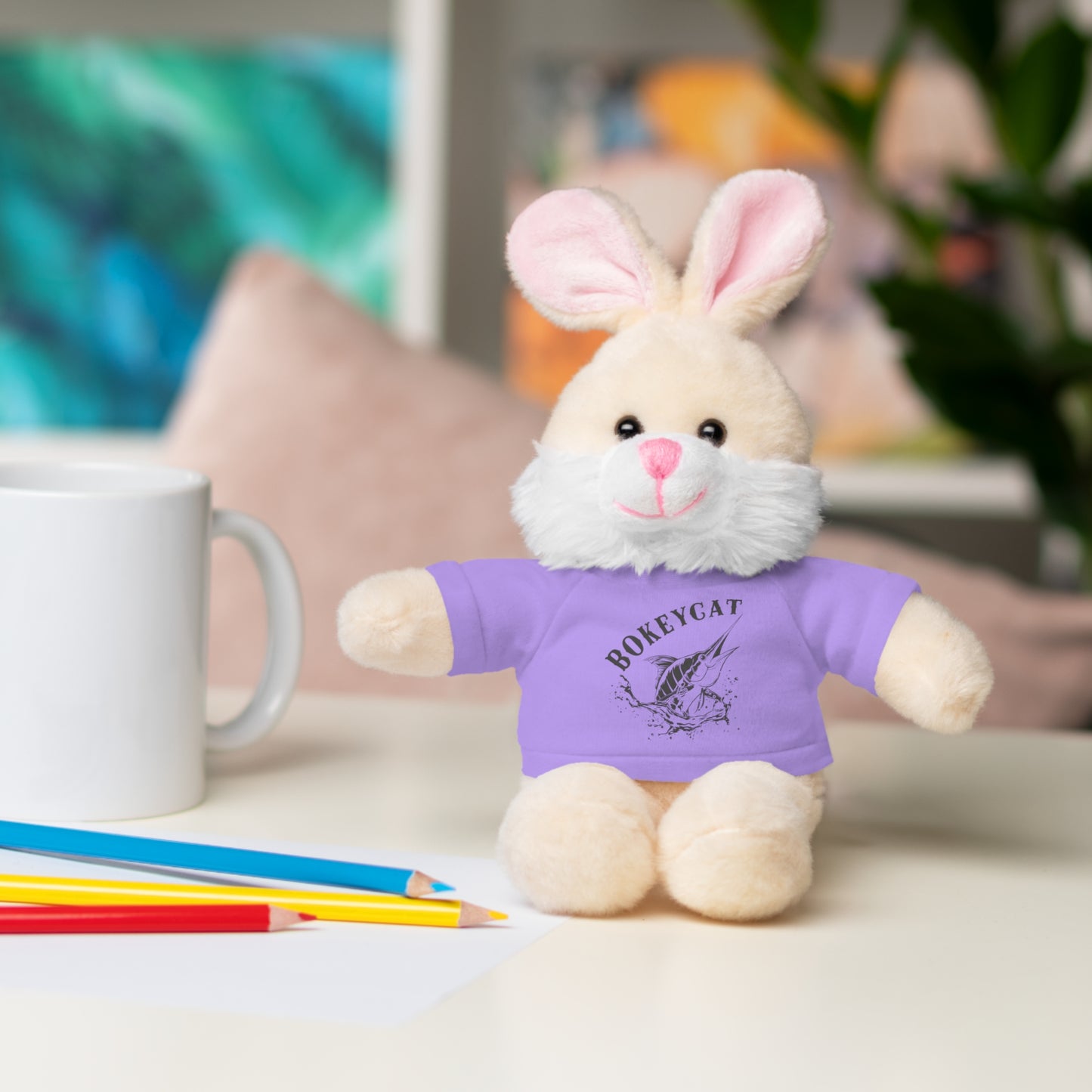 BokeyCat Stuffed Animals w Tee Shirt