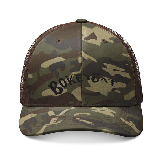 BokeyCat Camouflage Trucker Hat