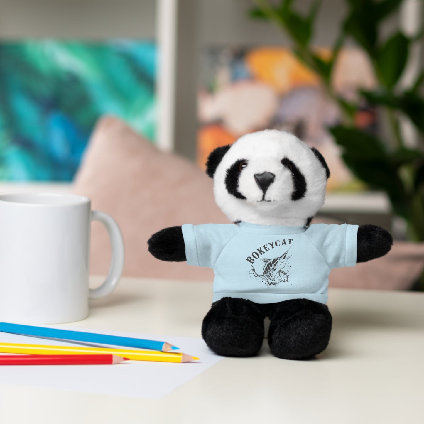 BokeyCat Stuffed Animals w Tee Shirt