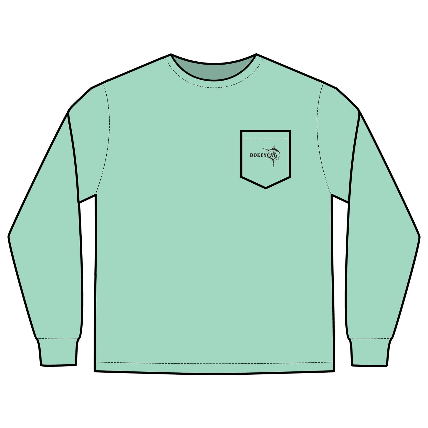 BokeyCat Long Sleeve Pocket T-Shirt