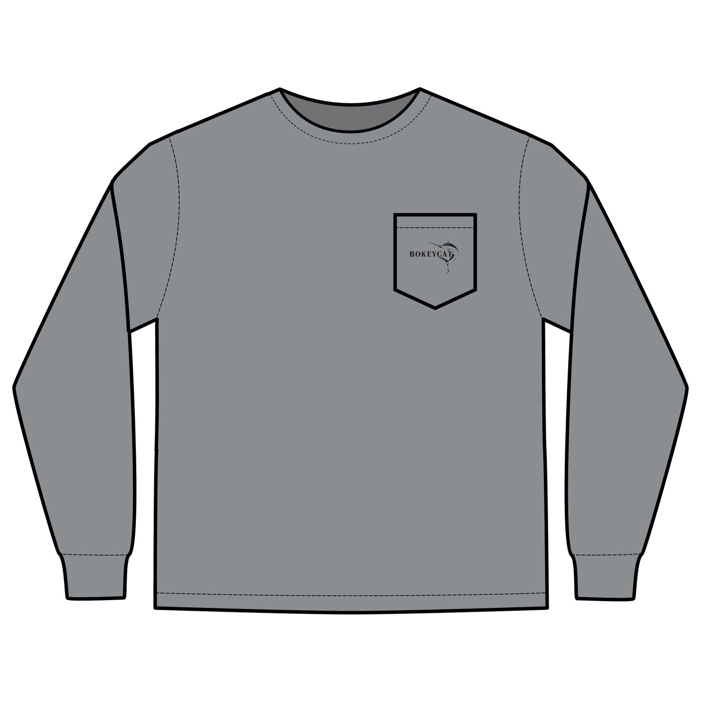 BokeyCat Long Sleeve Pocket T-Shirt