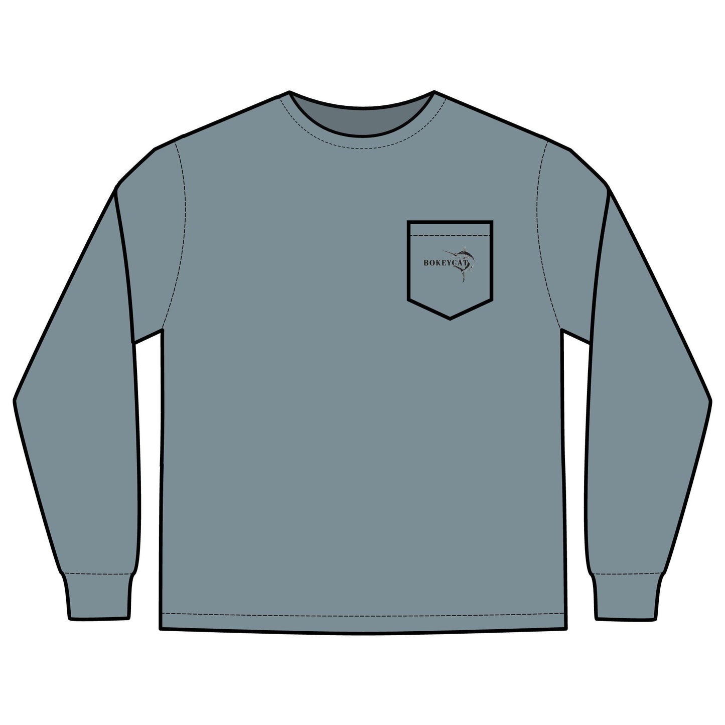 BokeyCat Long Sleeve Pocket T-Shirt