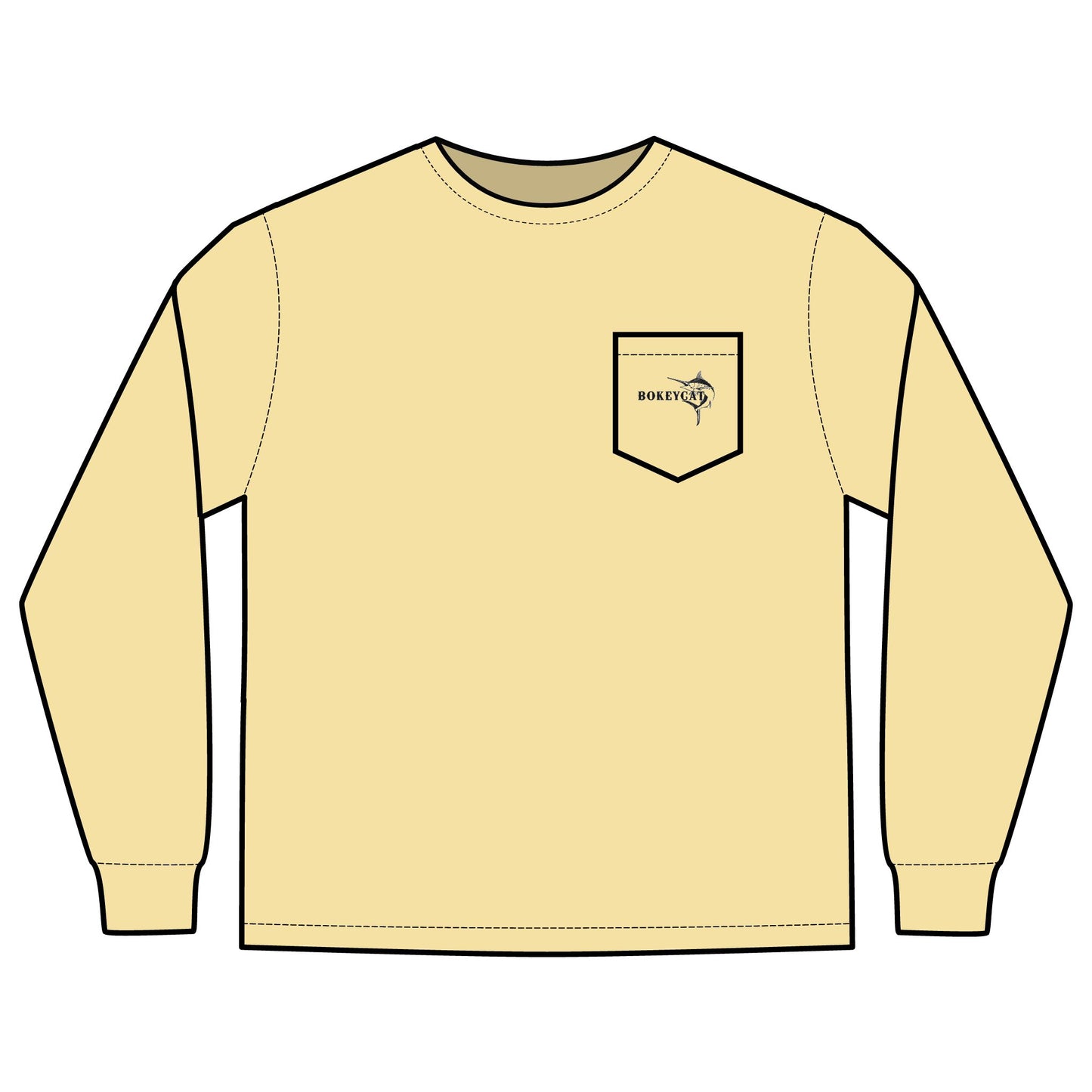 BokeyCat Long Sleeve Pocket T-Shirt