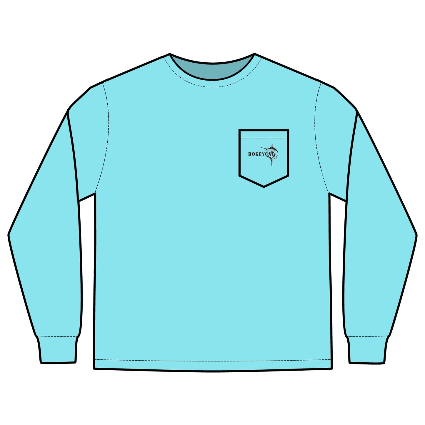 BokeyCat Long Sleeve Pocket T-Shirt