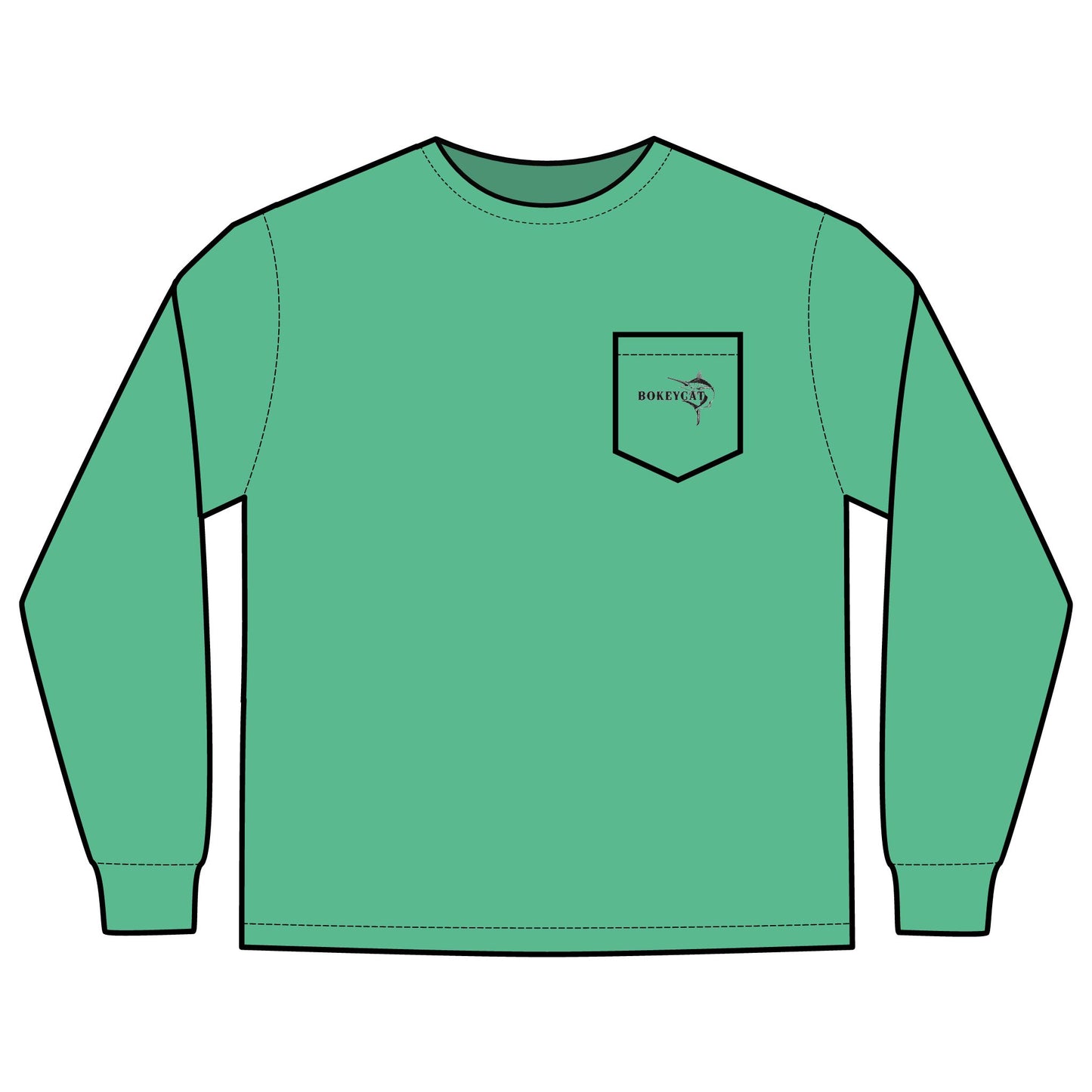 BokeyCat Long Sleeve Pocket T-Shirt