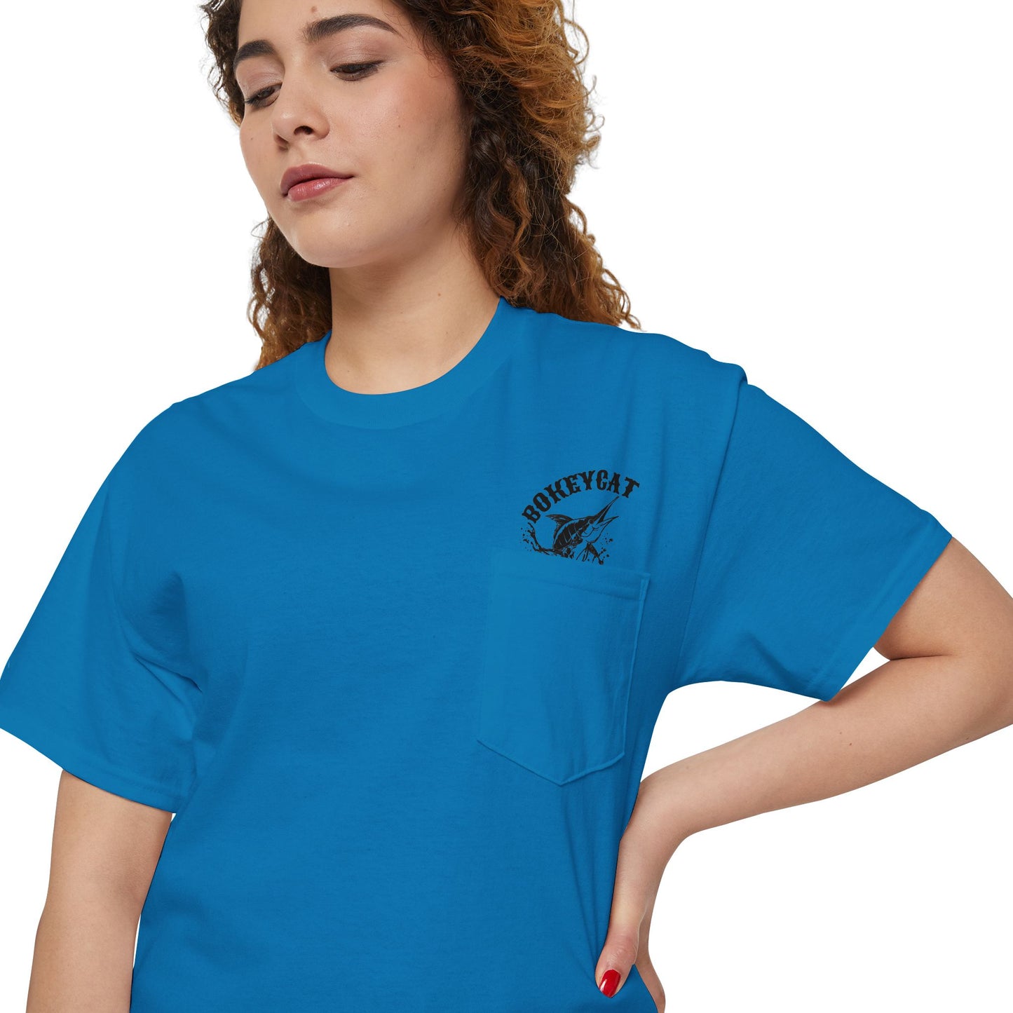 BokeyCat Unisex Heavy Cotton Pocket Tee