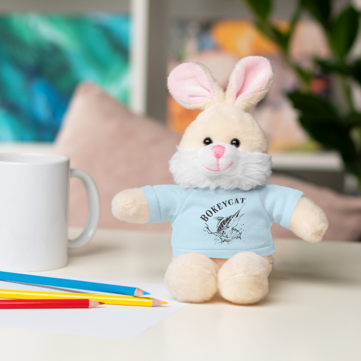 BokeyCat Stuffed Animals w Tee Shirt