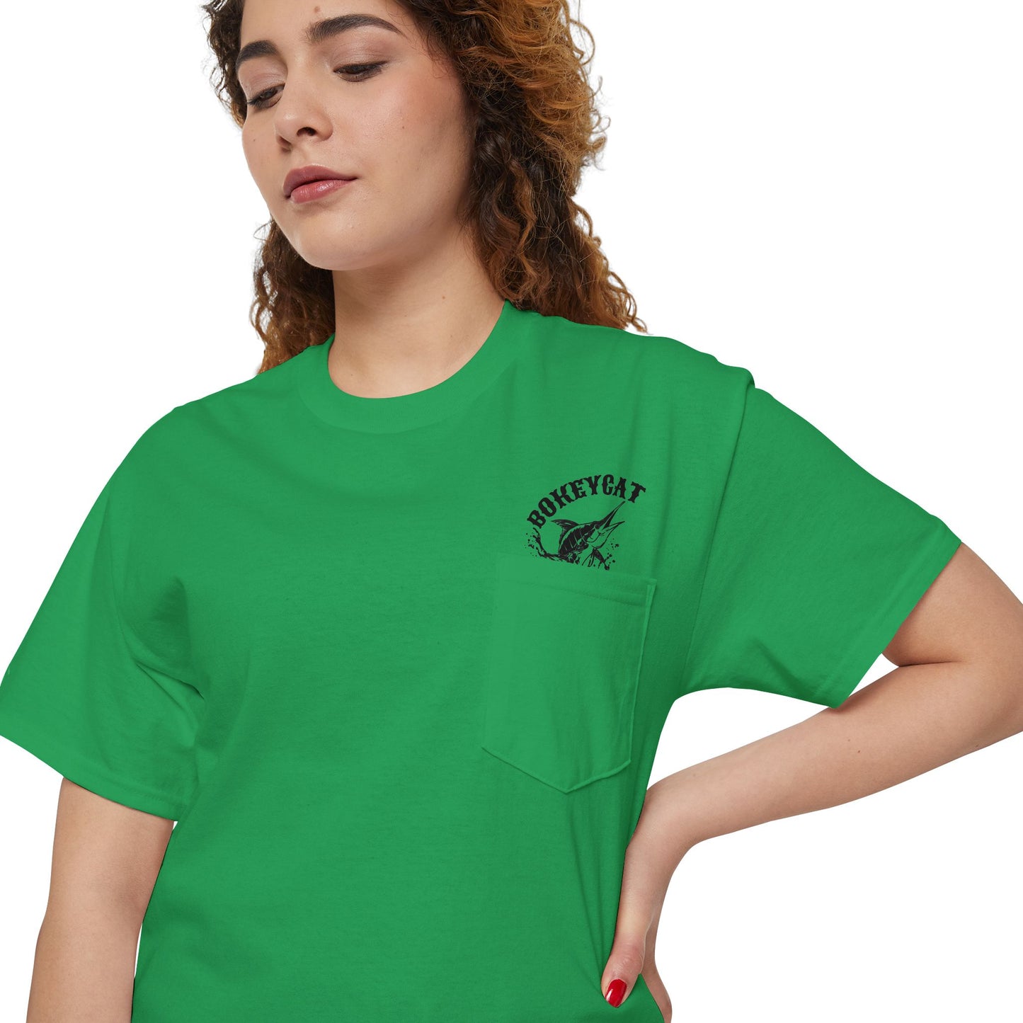 BokeyCat Unisex Heavy Cotton Pocket Tee