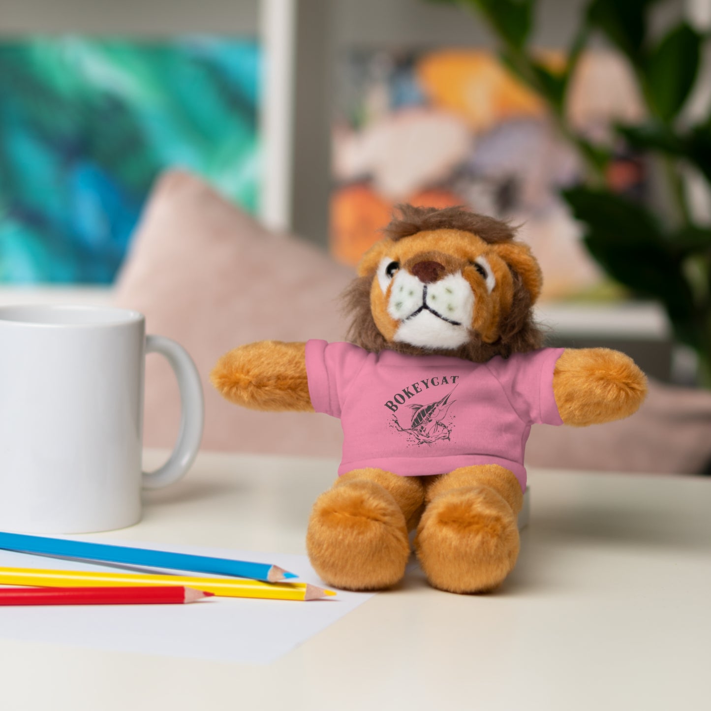 BokeyCat Stuffed Animals w Tee Shirt