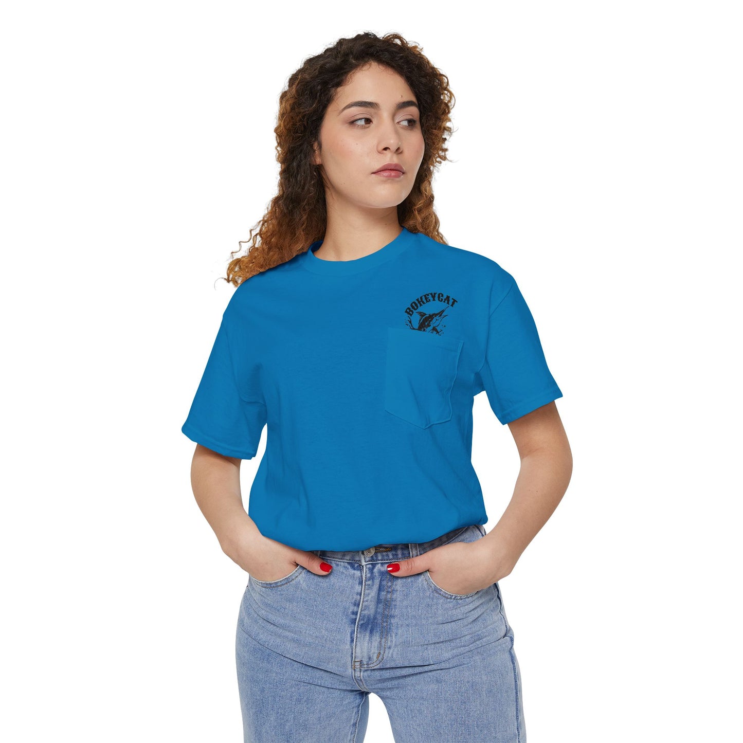 BokeyCat Unisex Heavy Cotton Pocket Tee