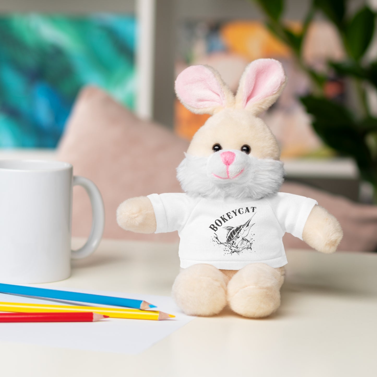 BokeyCat Stuffed Animals w Tee Shirt
