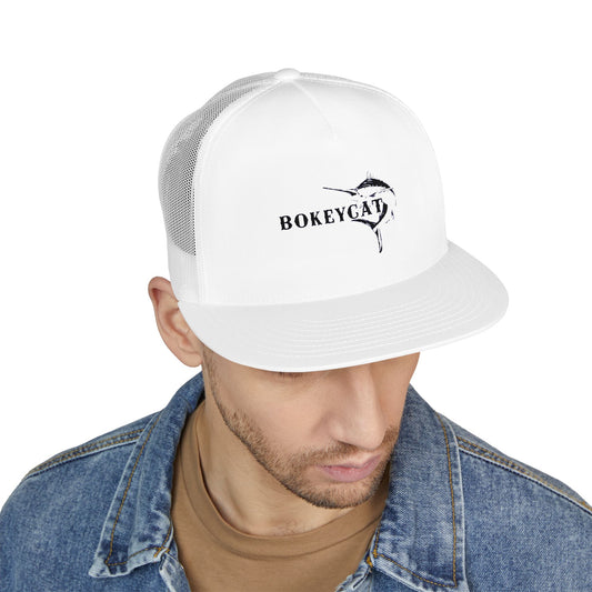 BokeyCat 5 Panel Trucker Cap Embroidery Logo