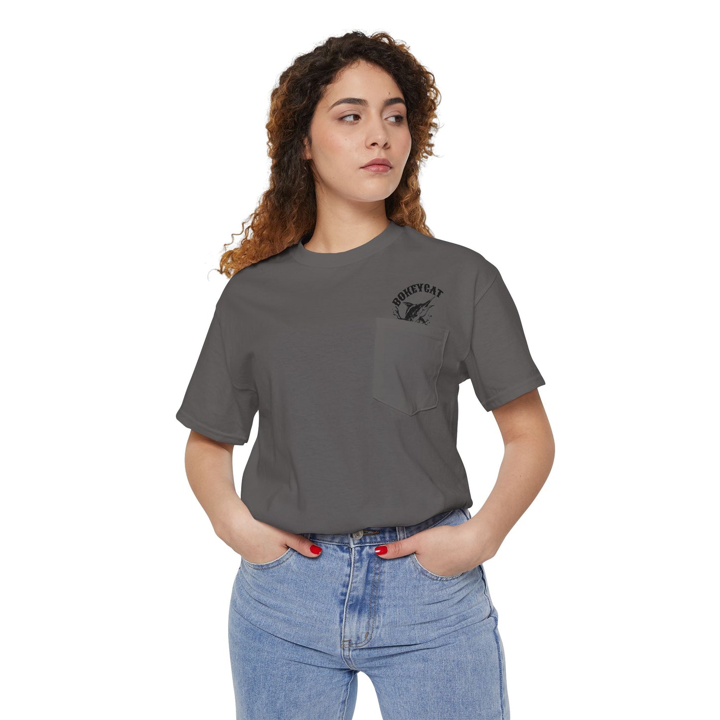BokeyCat Unisex Heavy Cotton Pocket Tee