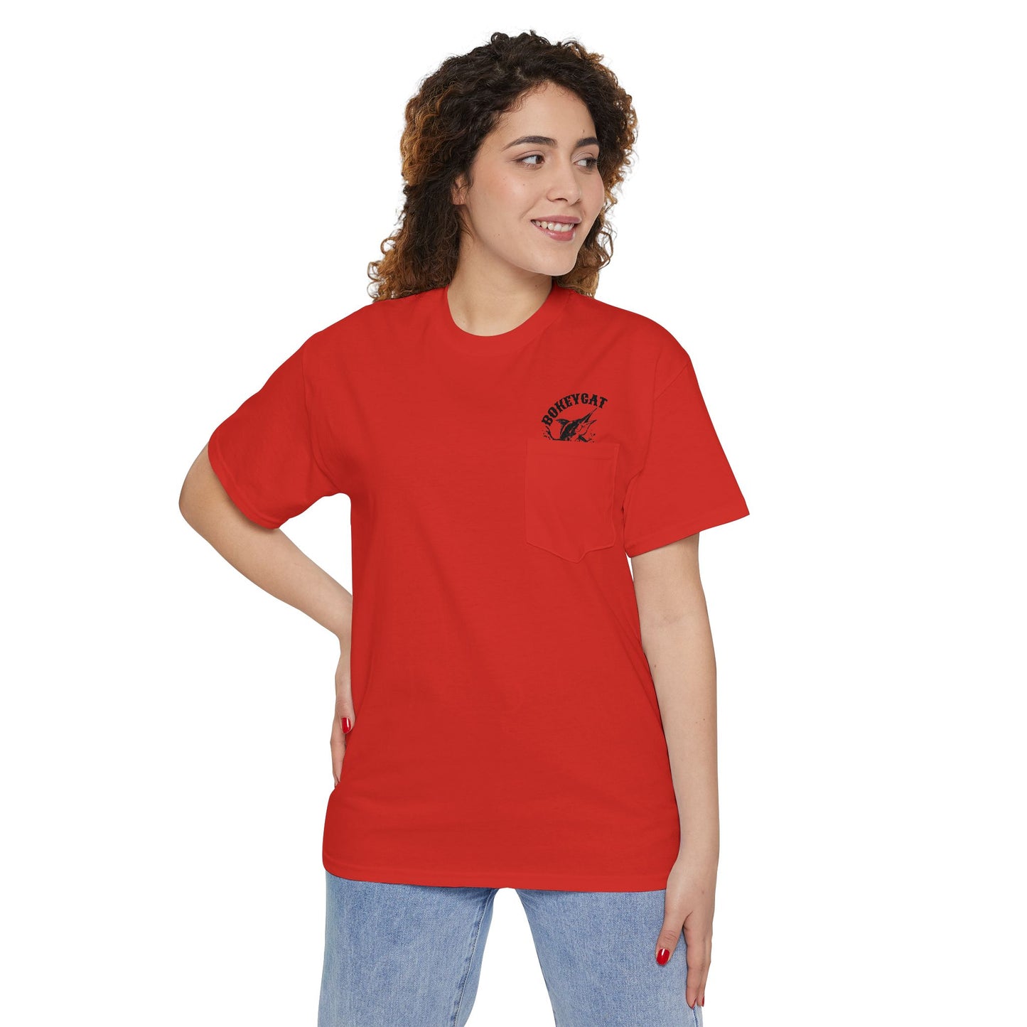 BokeyCat Unisex Heavy Cotton Pocket Tee