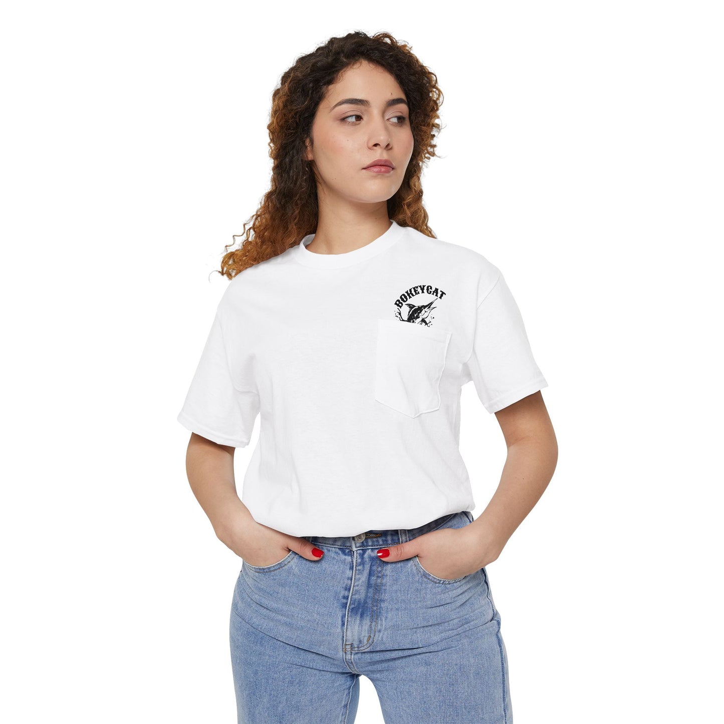BokeyCat Unisex Heavy Cotton Pocket Tee