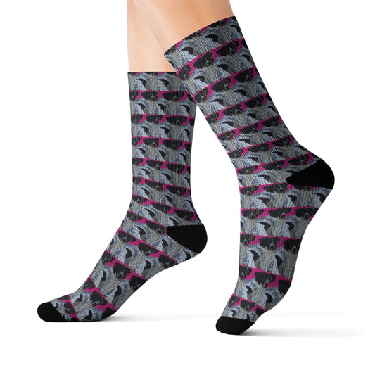 BokeyCat Sublimation Socks. (Chloe Collection)