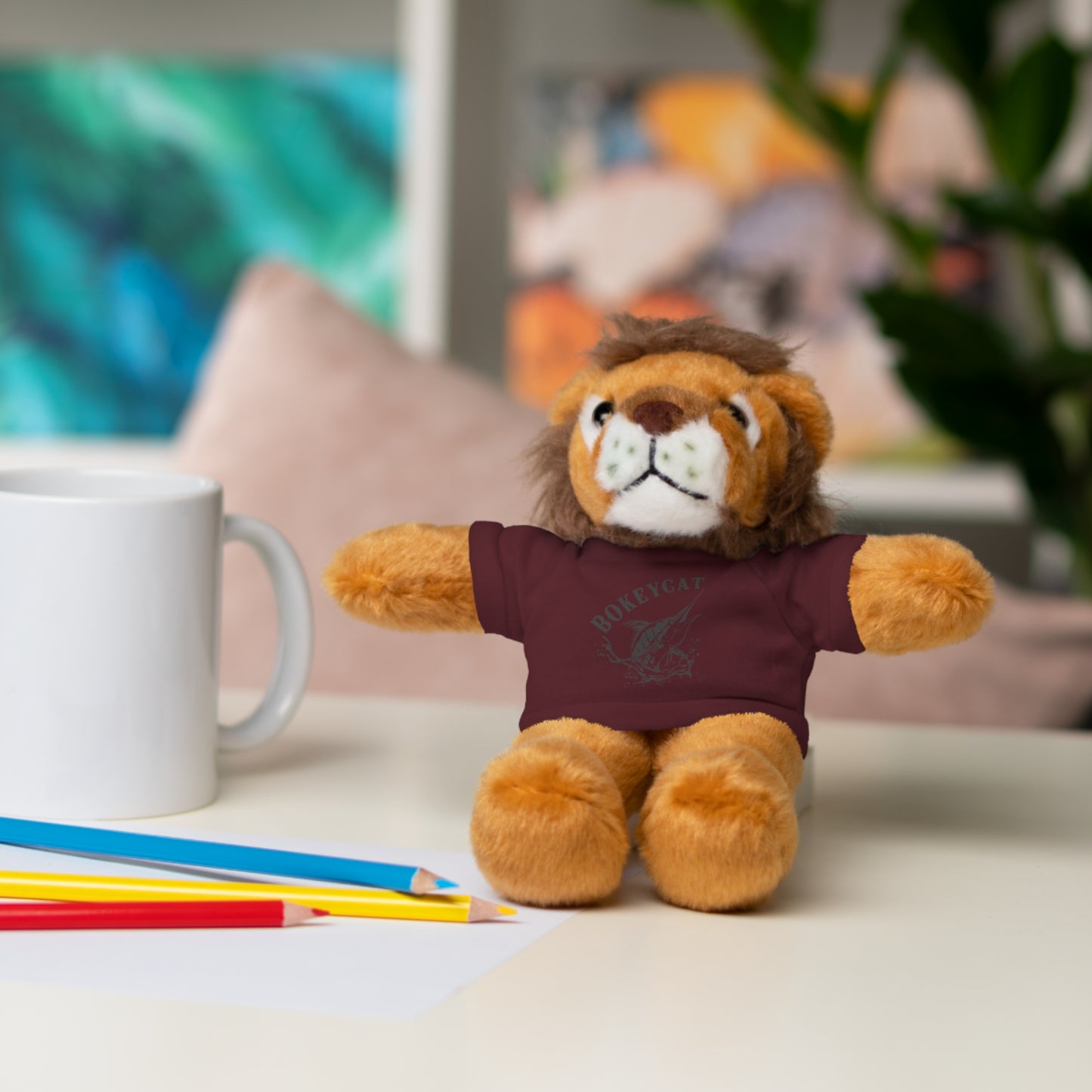 BokeyCat Stuffed Animals w Tee Shirt