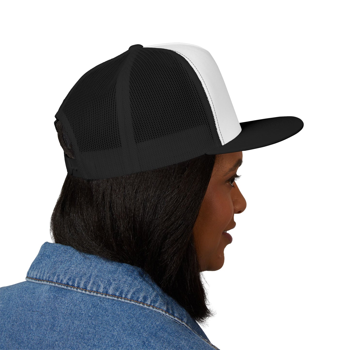 BokeyCat 5 Panel Trucker Cap Embroidery Logo