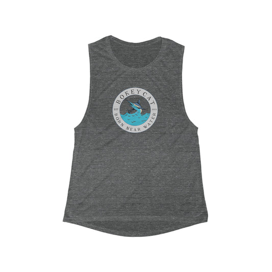 Bokeycat Flowy Muscle Tank Top for Women