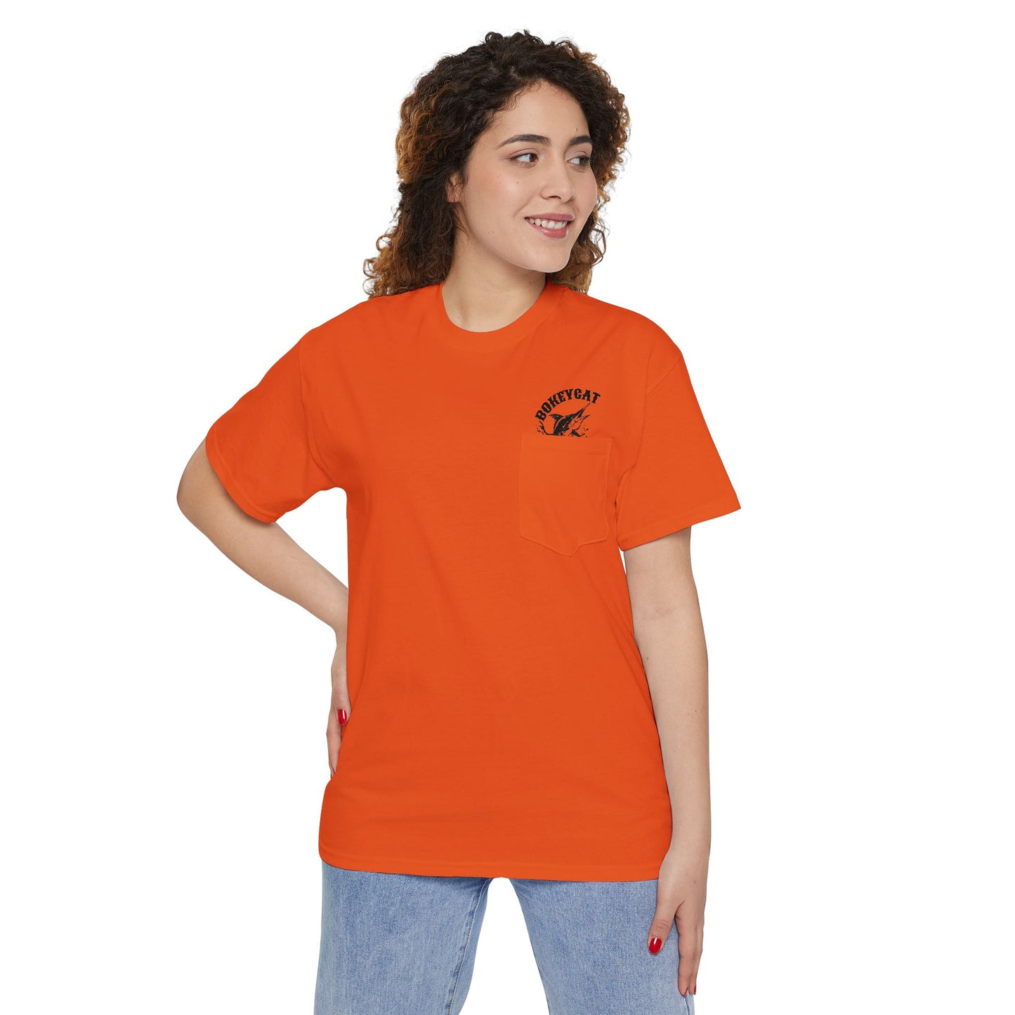 BokeyCat Unisex Heavy Cotton Pocket Tee