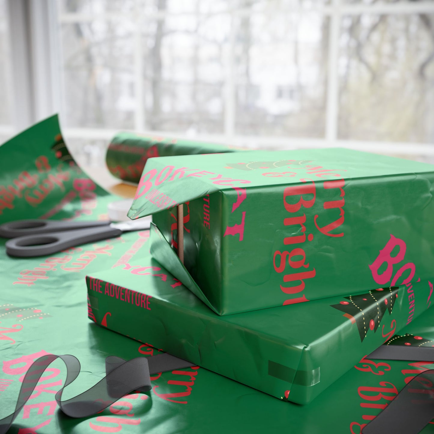 BokeyCat Christmas Wrapping Paper