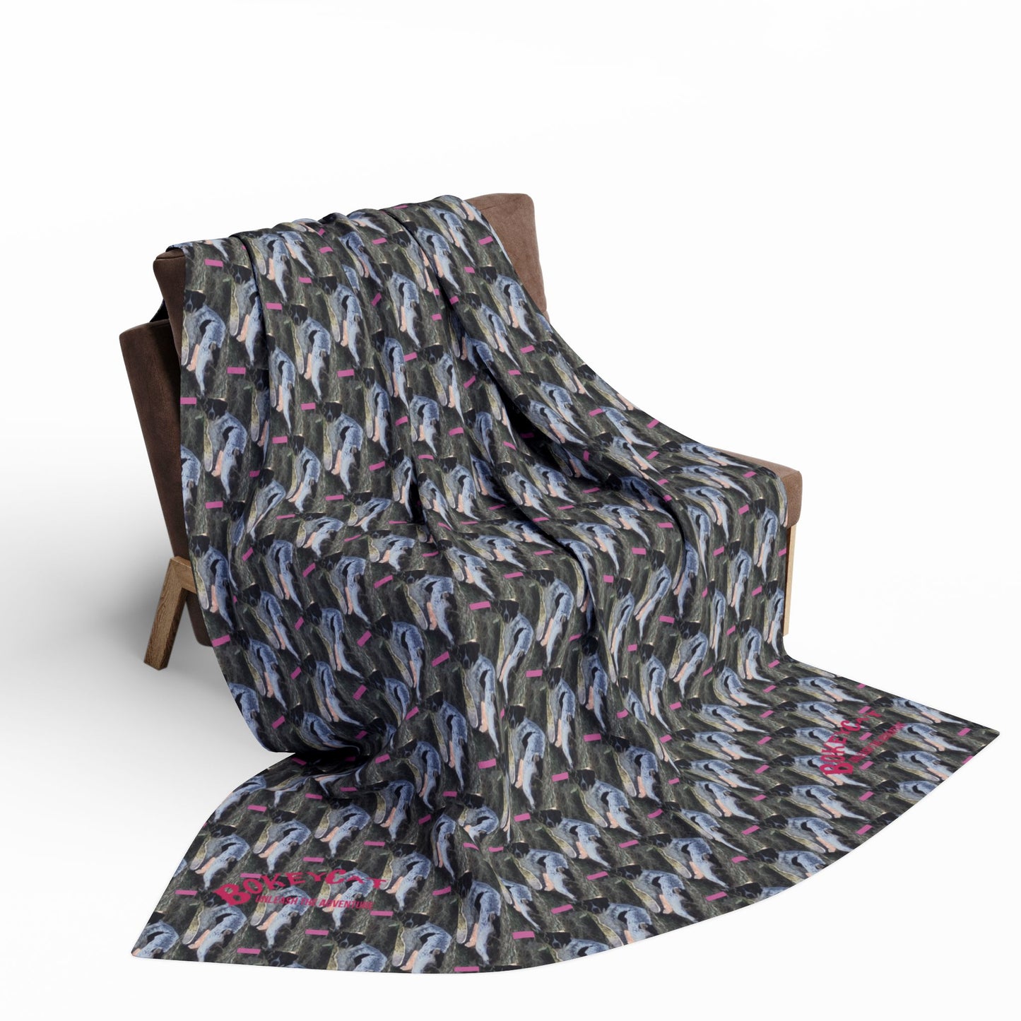 BokeyCat Arctic Fleece Blanket. (Chloe Collection)