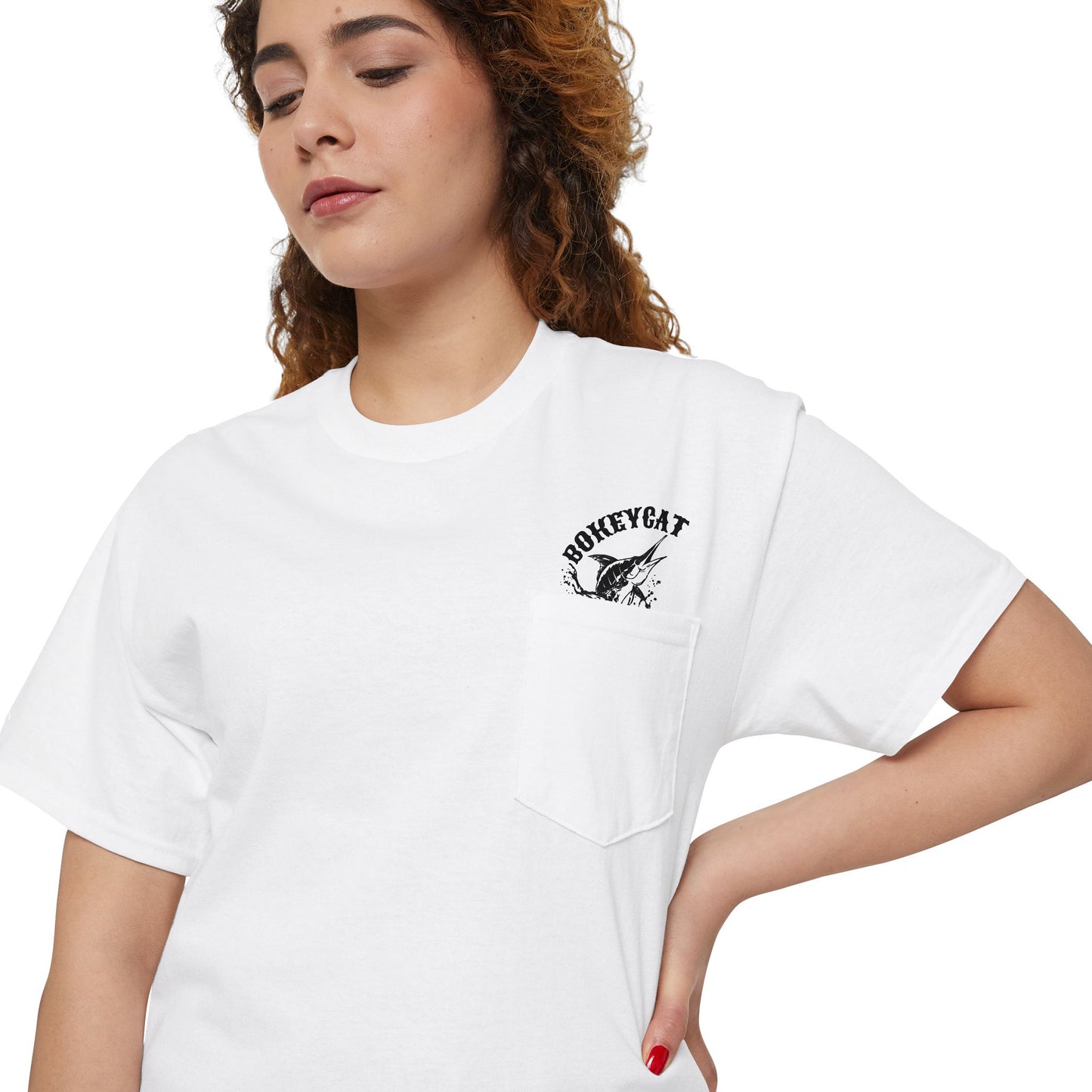 BokeyCat Unisex Heavy Cotton Pocket Tee