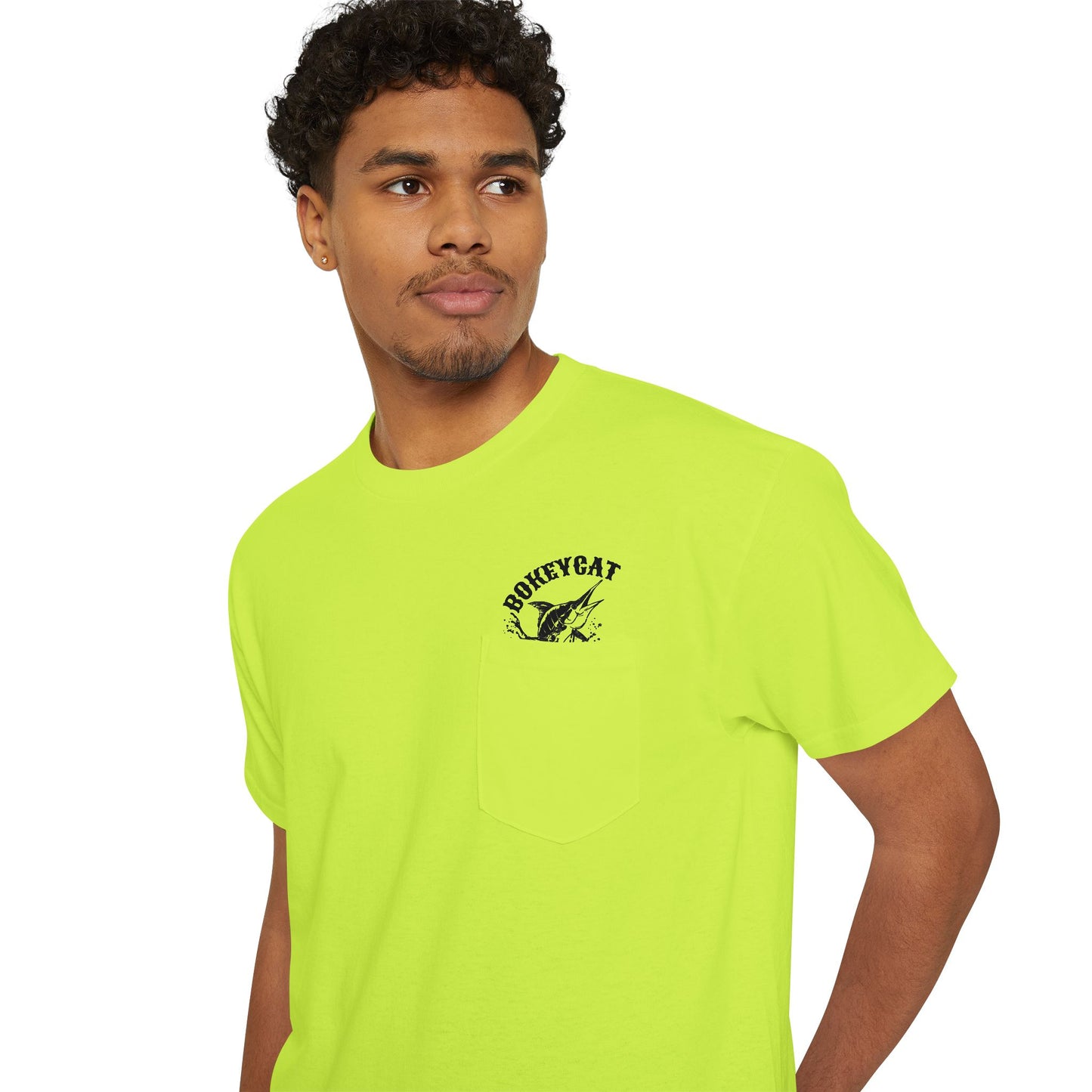 BokeyCat Unisex Heavy Cotton Pocket Tee