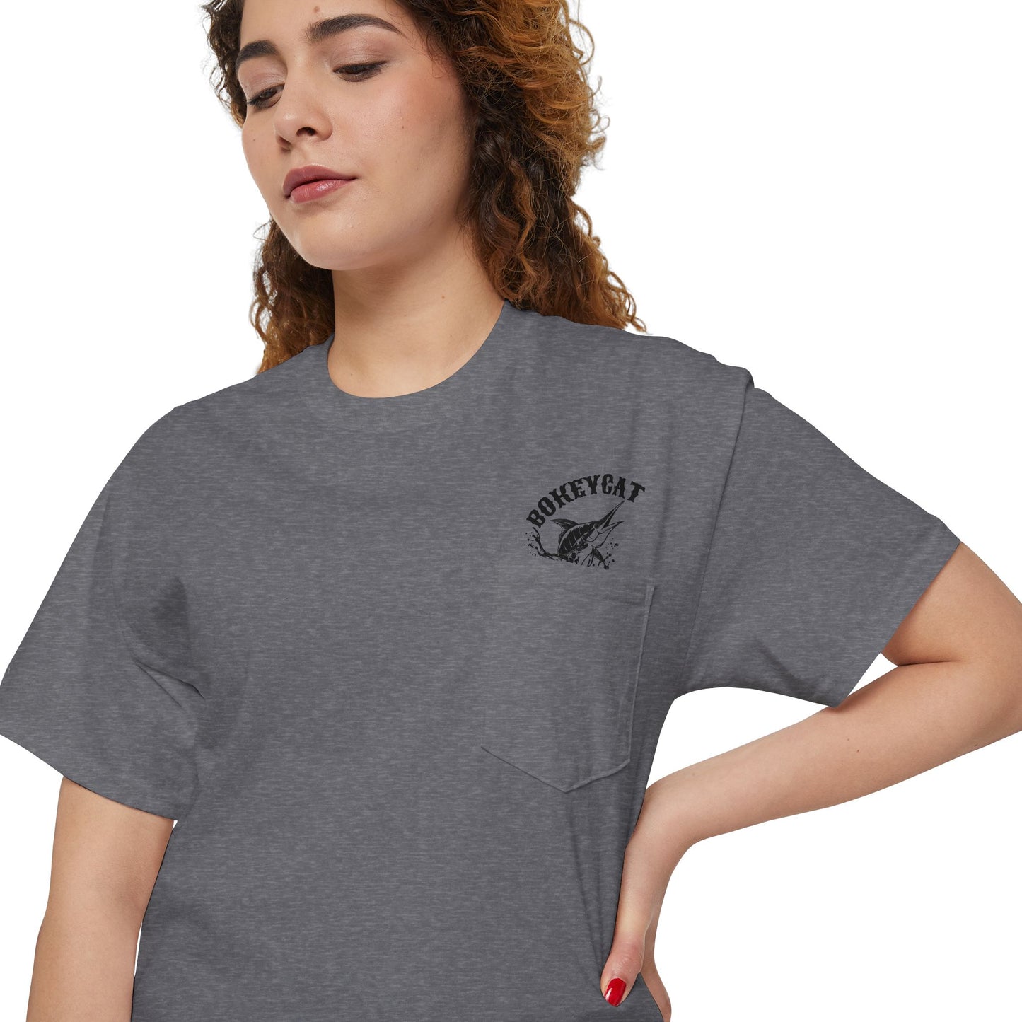 BokeyCat Unisex Heavy Cotton Pocket Tee