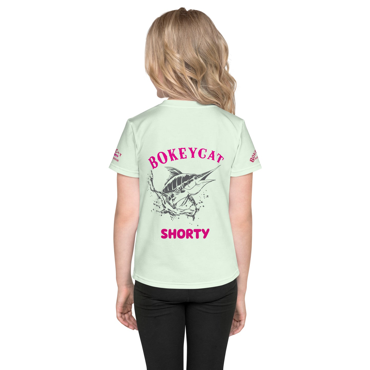 BokeyCat Kids crew neck t-shirt. (Shorty)
