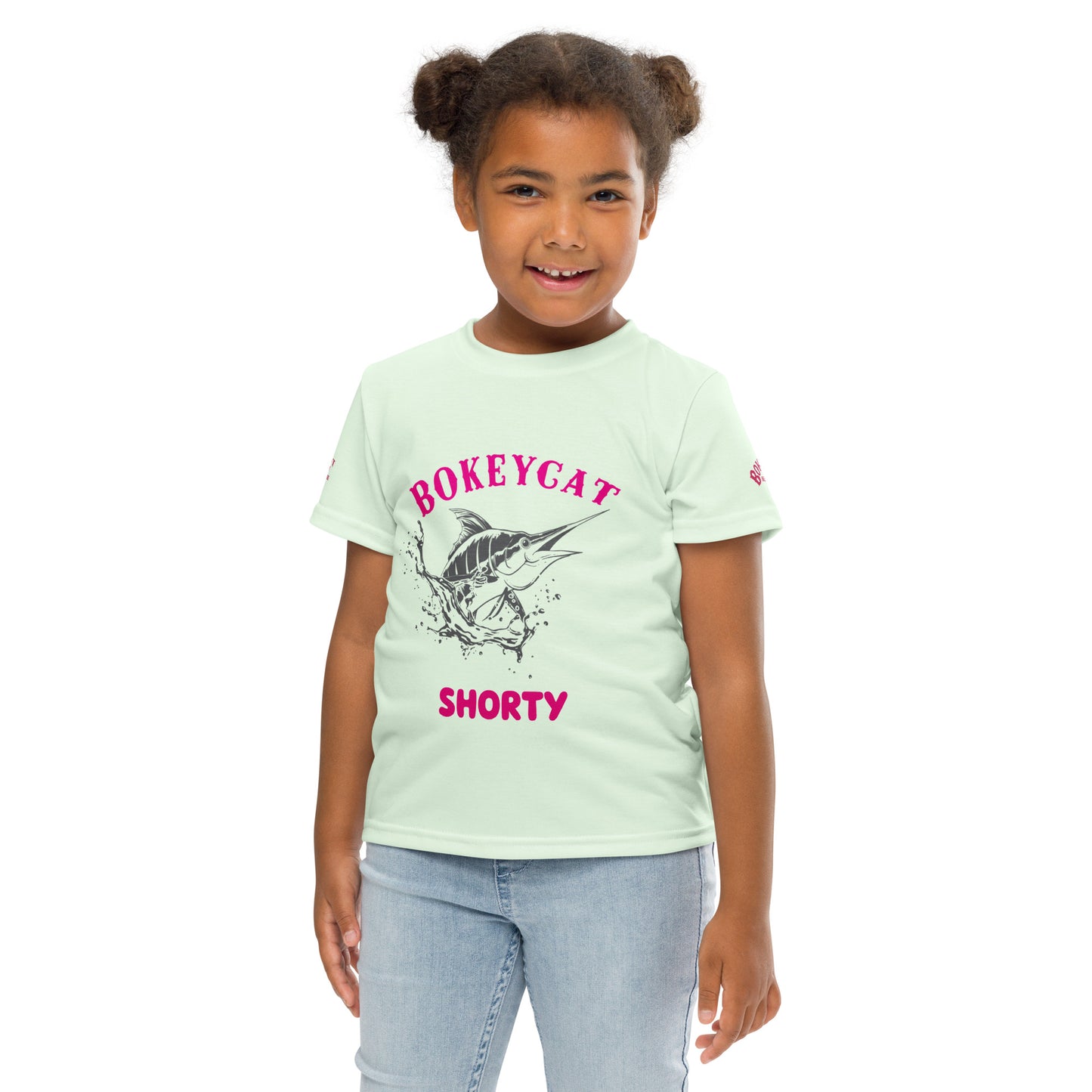BokeyCat Kids crew neck t-shirt. (Shorty)