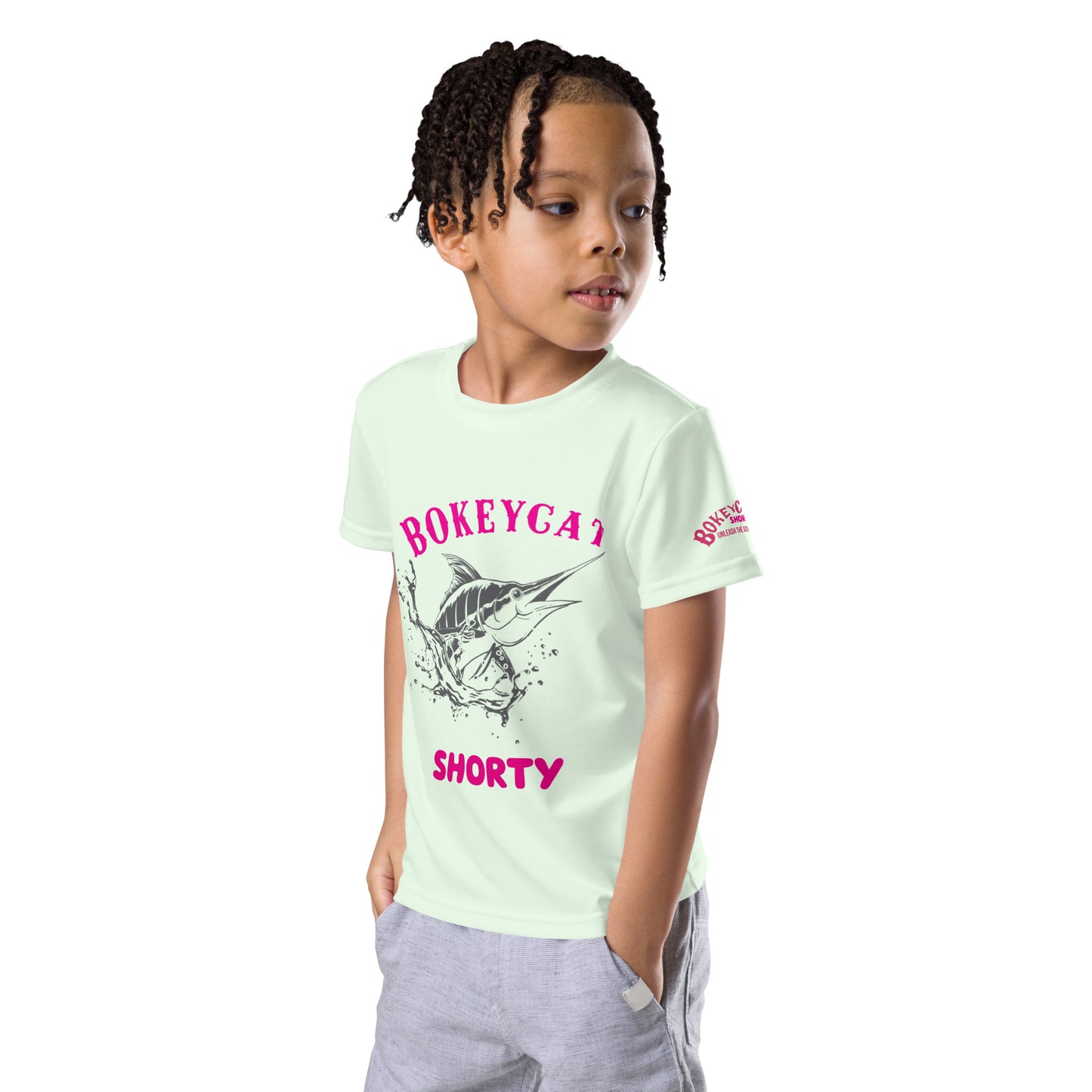 BokeyCat Kids crew neck t-shirt. (Shorty)