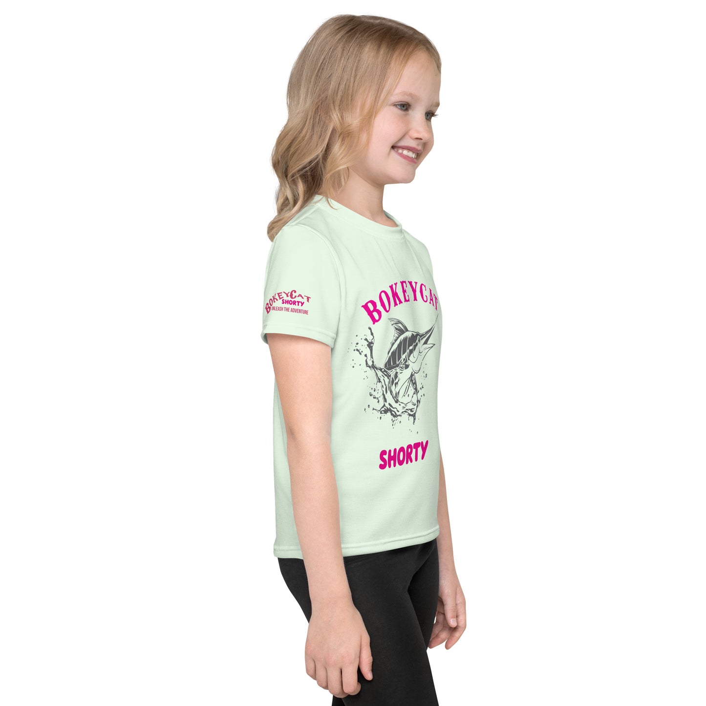 BokeyCat Kids crew neck t-shirt. (Shorty)