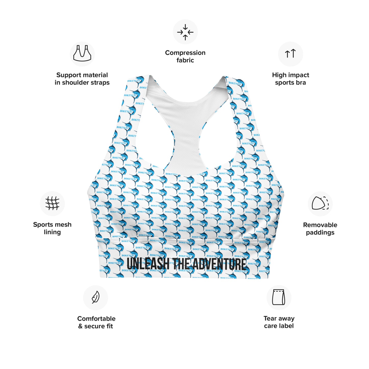 BokeyCat Longline Sports Bra