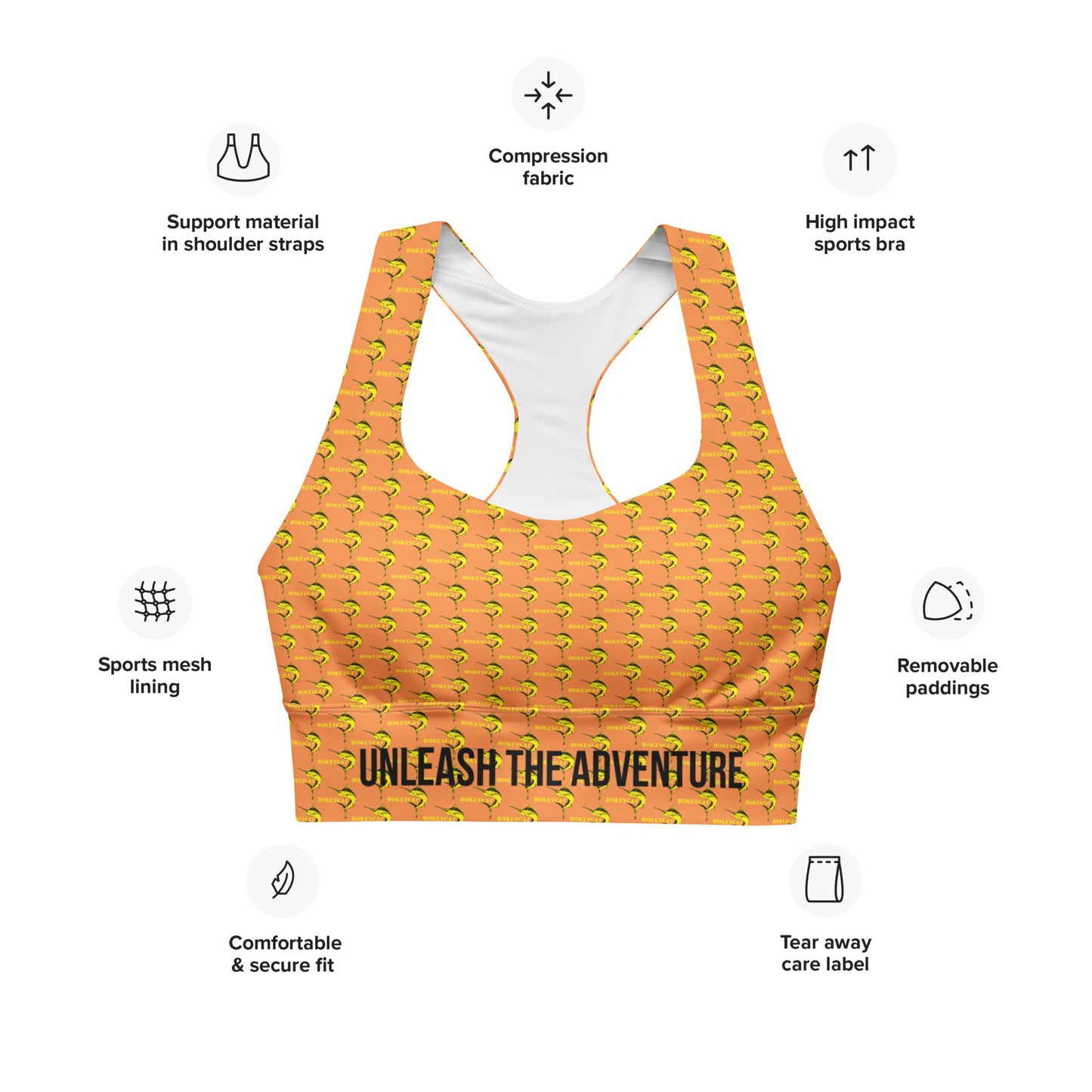 BokeyCat Longline Sports Bra