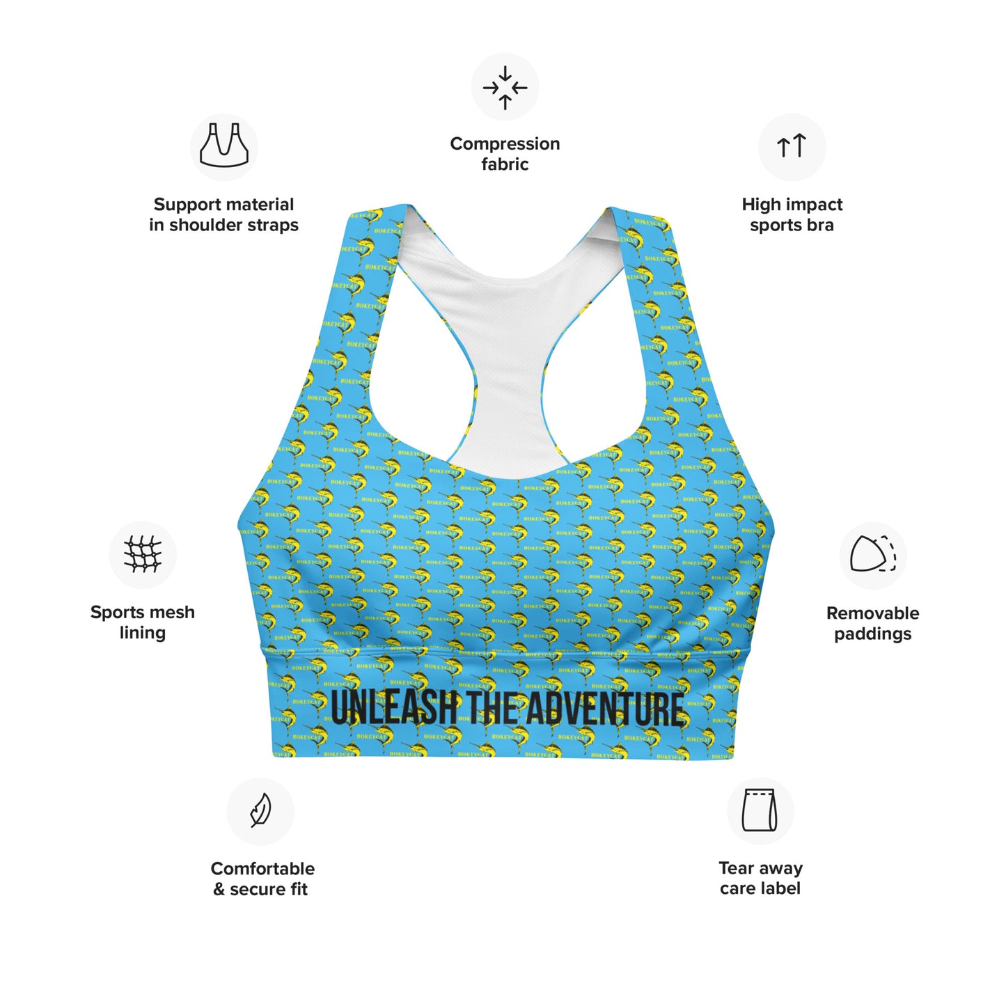 BokeyCat Longline Sports Bra