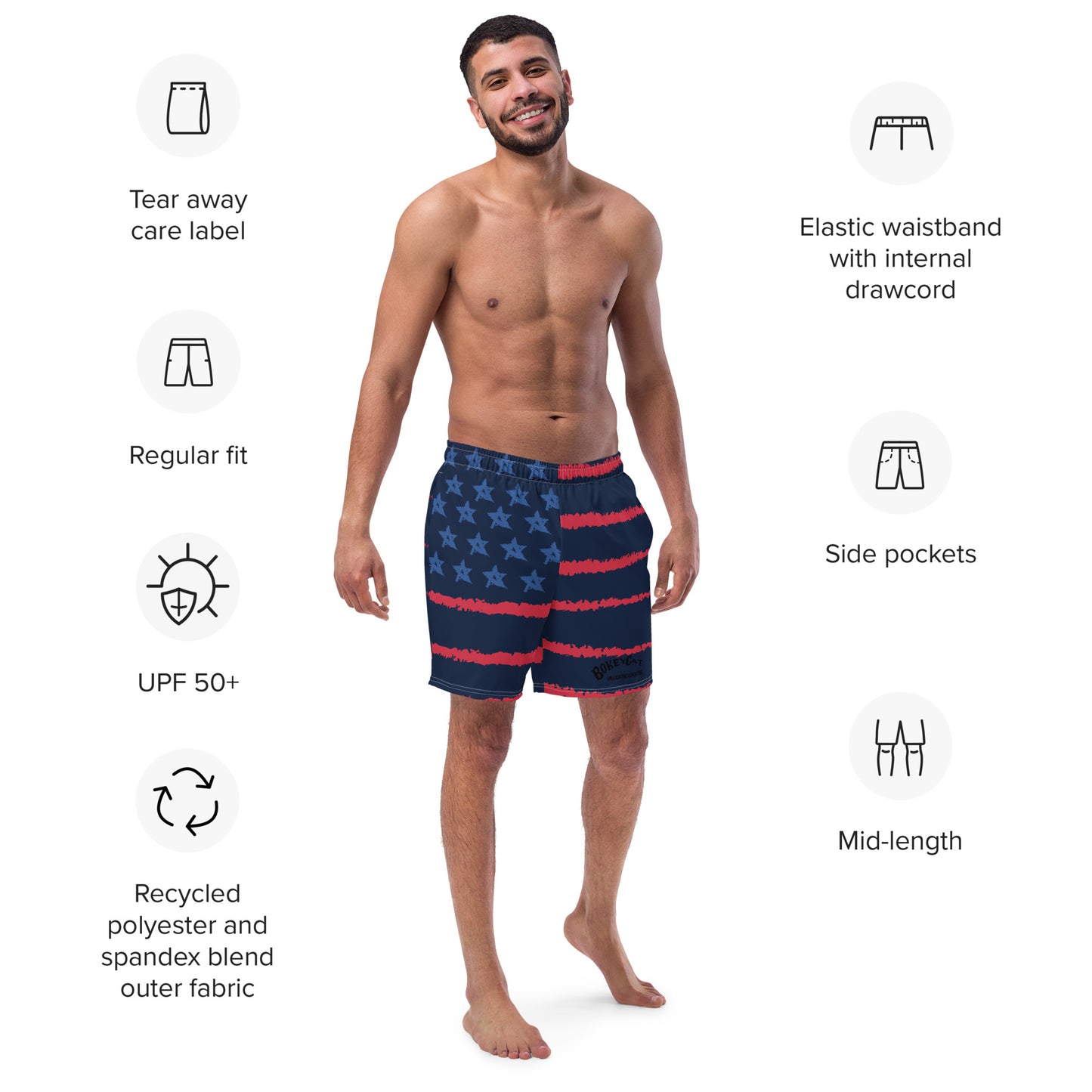 BokeyCat Swim Trunks