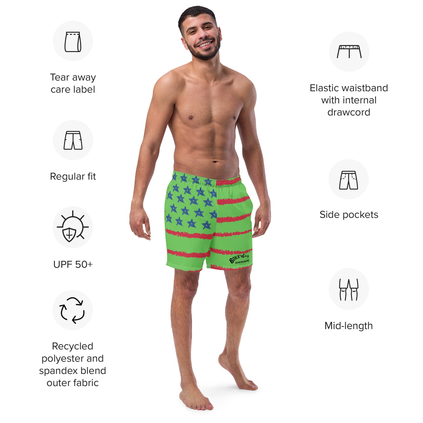 BokeyCat Swim Trunks