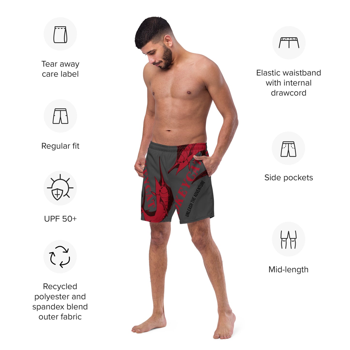 BokeyCat Swim Trunks
