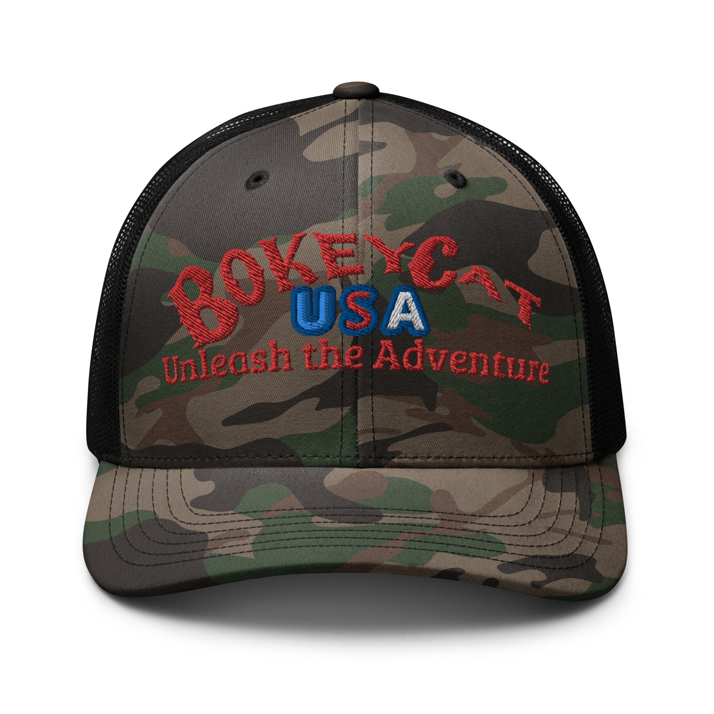 BokeyCat Camouflage trucker hat