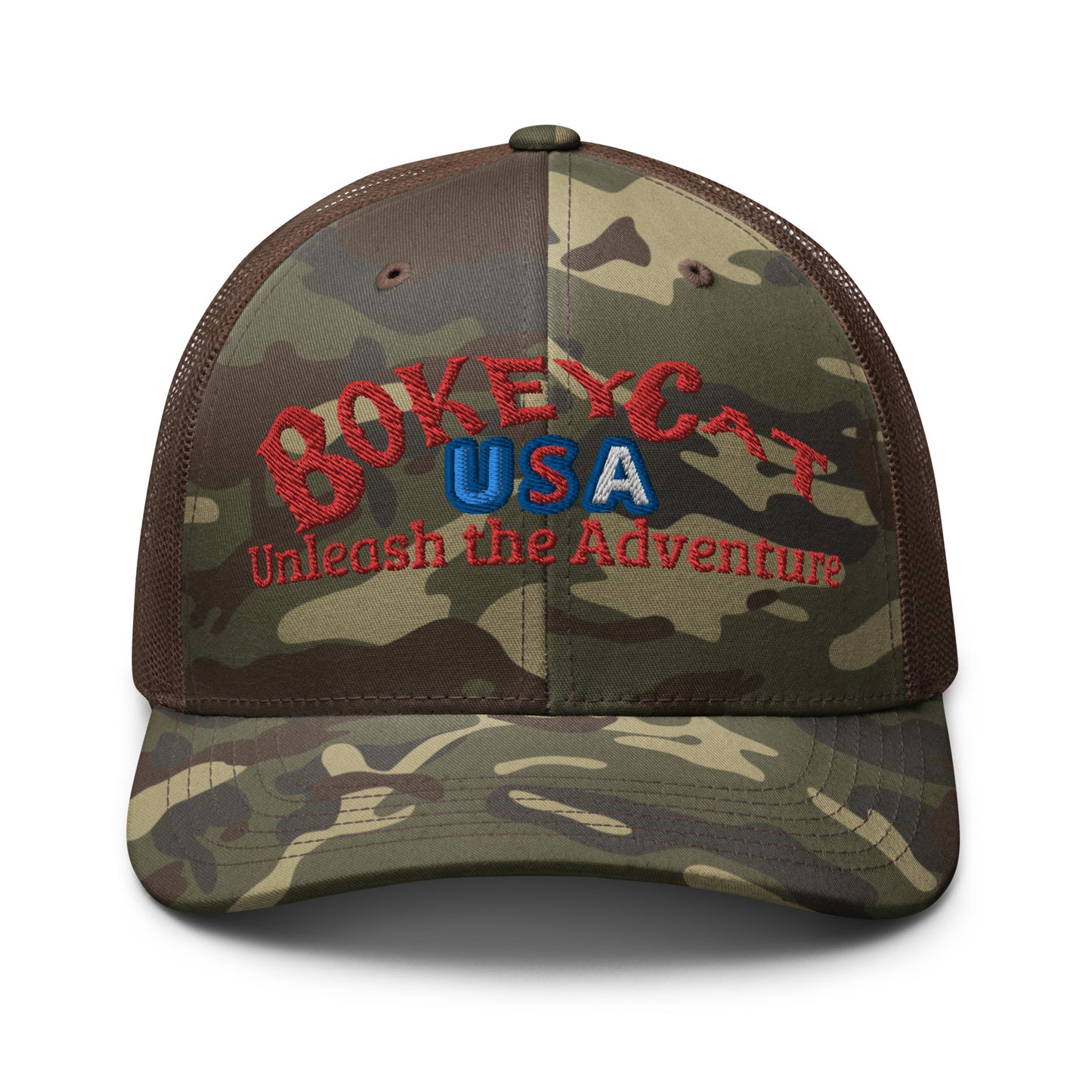 BokeyCat Camouflage trucker hat