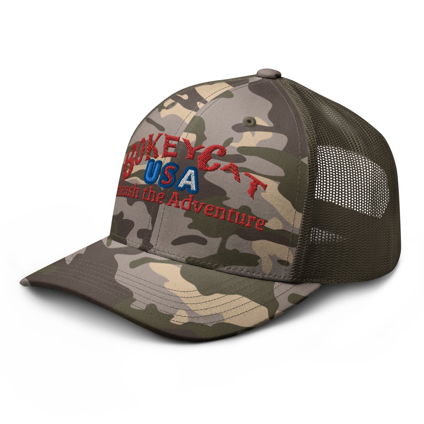 BokeyCat Camouflage trucker hat