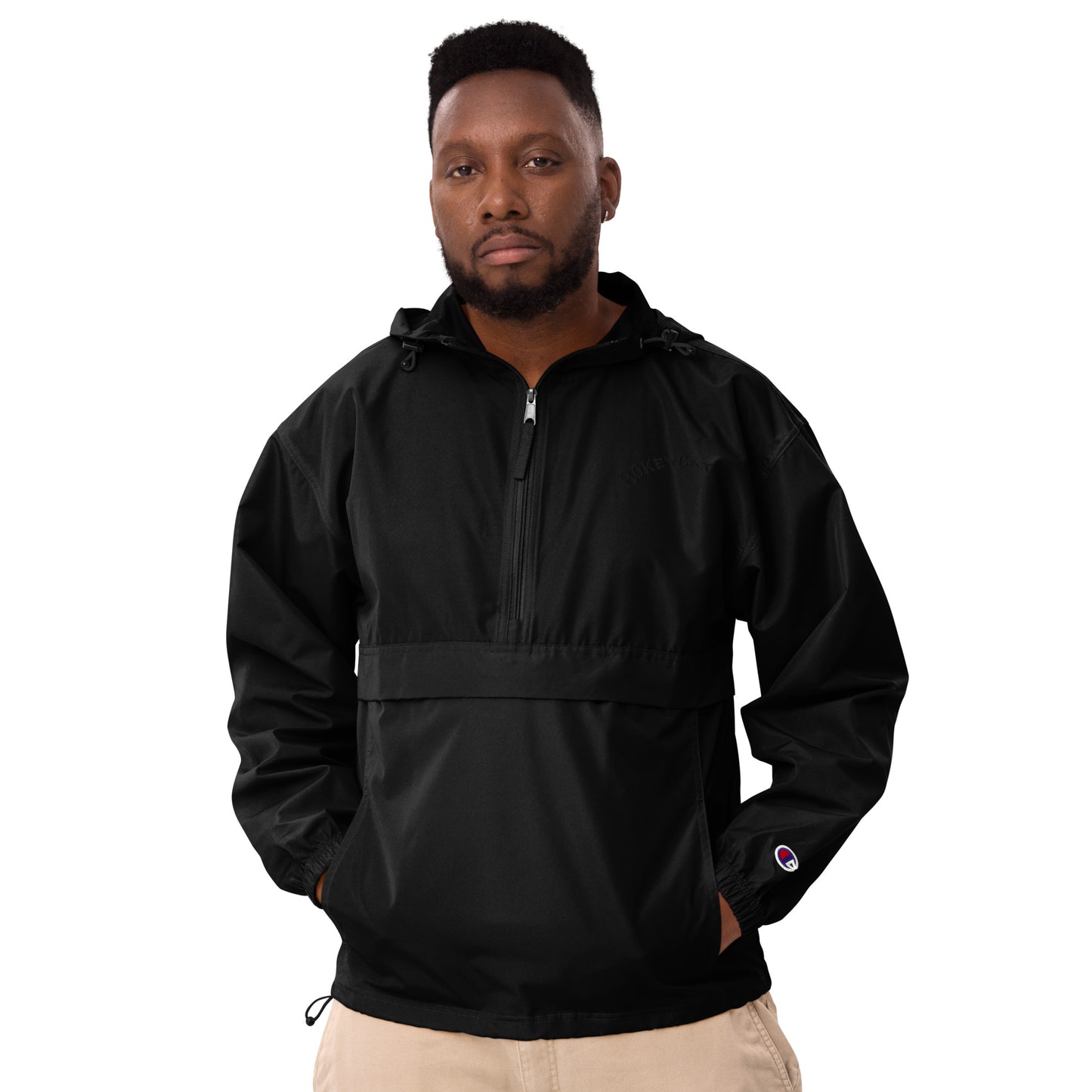 BokeyCat Embroidered Champion Packable Jacket