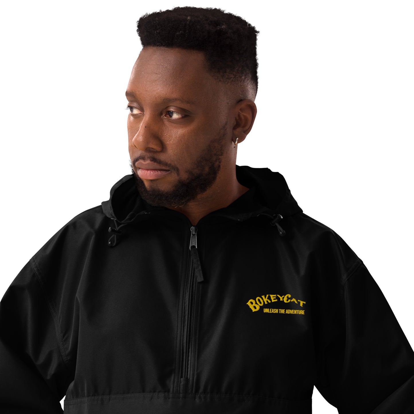 BokeyCat Embroidered Champion Packable Jacket