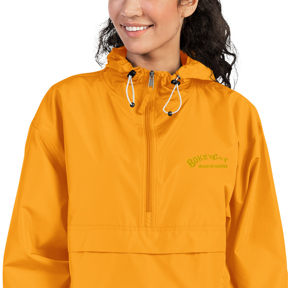 BokeyCat Embroidered Champion Packable Jacket