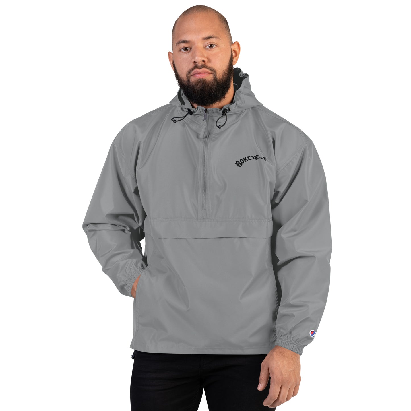 BokeyCat Embroidered Champion Packable Jacket