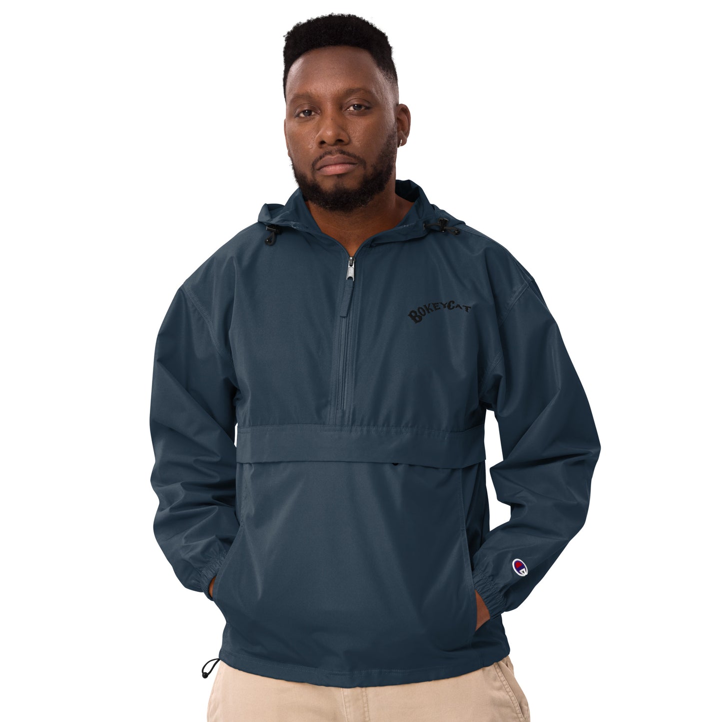 BokeyCat Embroidered Champion Packable Jacket