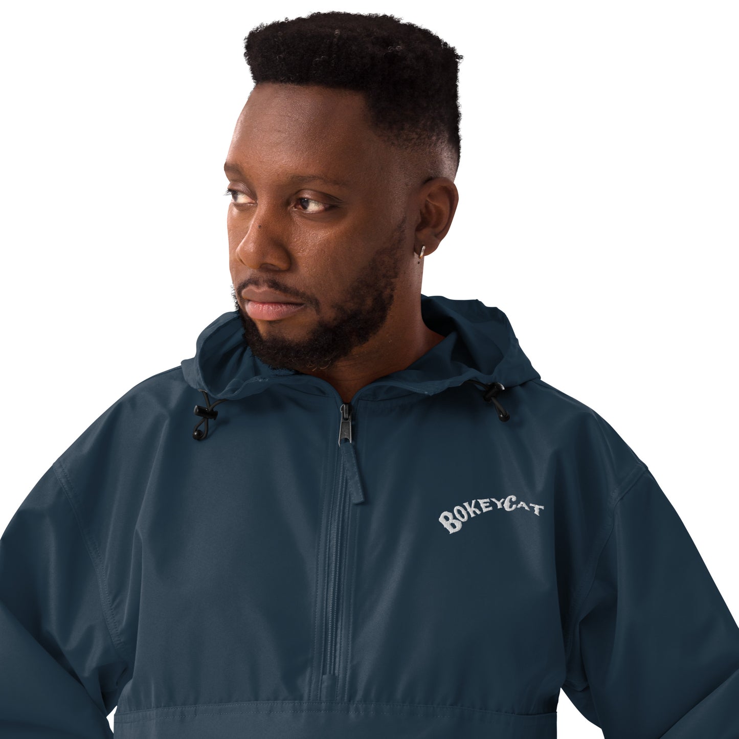 BokeyCat Embroidered Champion Packable Jacket