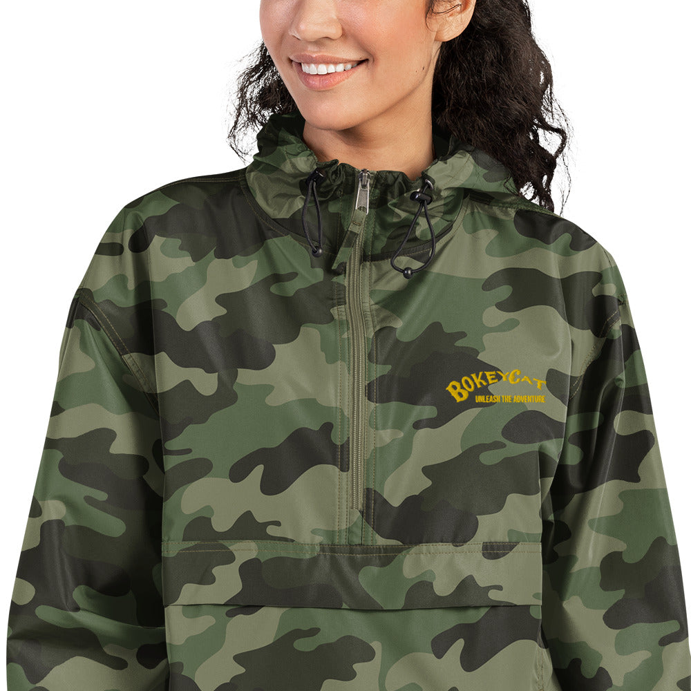 BokeyCat Embroidered Champion Packable Jacket