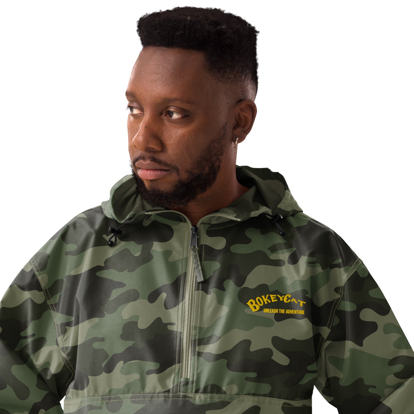 BokeyCat Embroidered Champion Packable Jacket